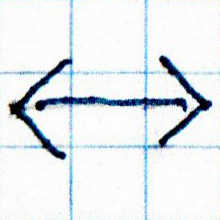 A Two Headed Horizontal Arrow Sign