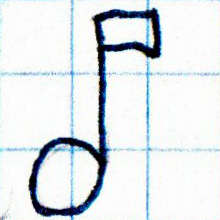 A Music Quarter Note Sign
