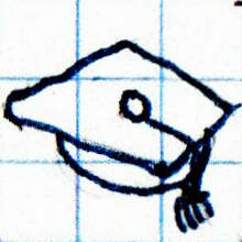 A Pictogram of a Graduation Mortarboard Hat